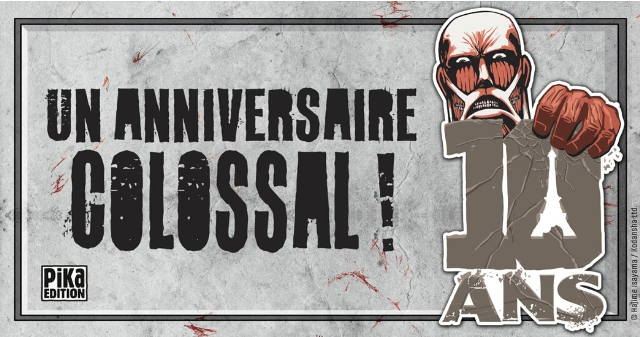 Attacco dei Giganti Variant 10° Anniversario (edizione francese) Preordine - Manga Dreams