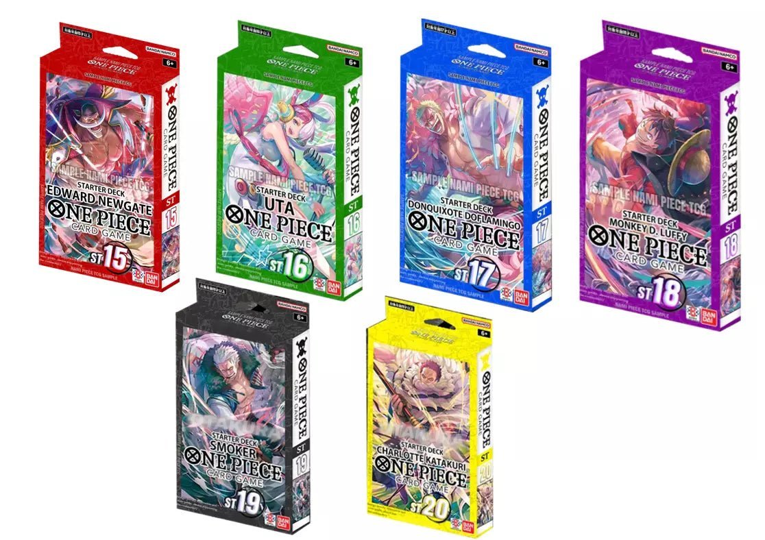 One Piece TCG ST15 + ST16 + ST17 + ST18 + ST19 + ST20 STARTER DECK - English - Manga Dreams