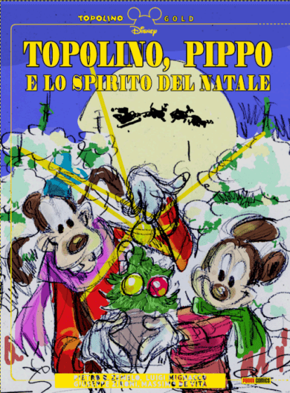TOPOLINO, PIPPO E LO SPIRITO DEL NATALE TOPOLINO GOLD 12 con Litografia limited - Manga Dreams