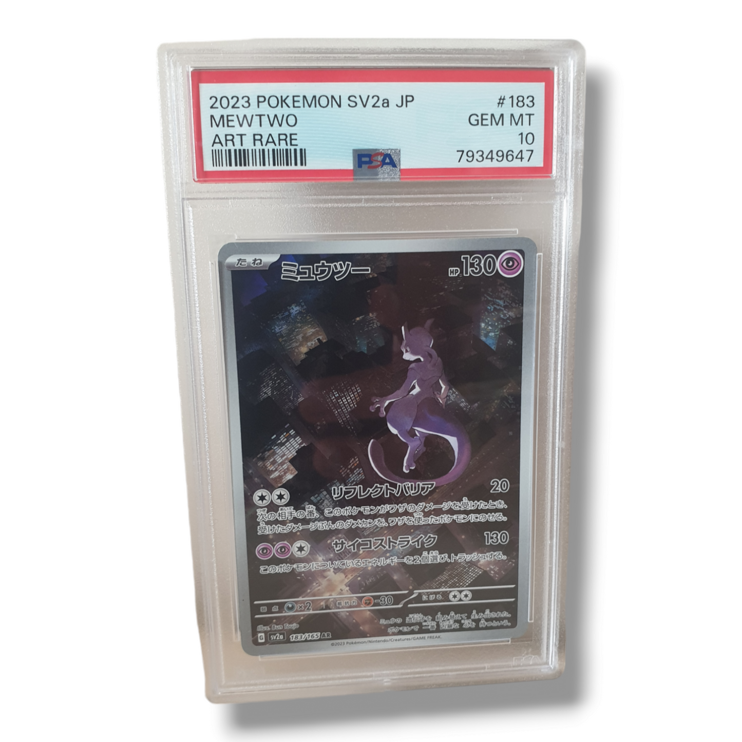 Mewtwo PSA 10 Art Rare Jap Pokemon