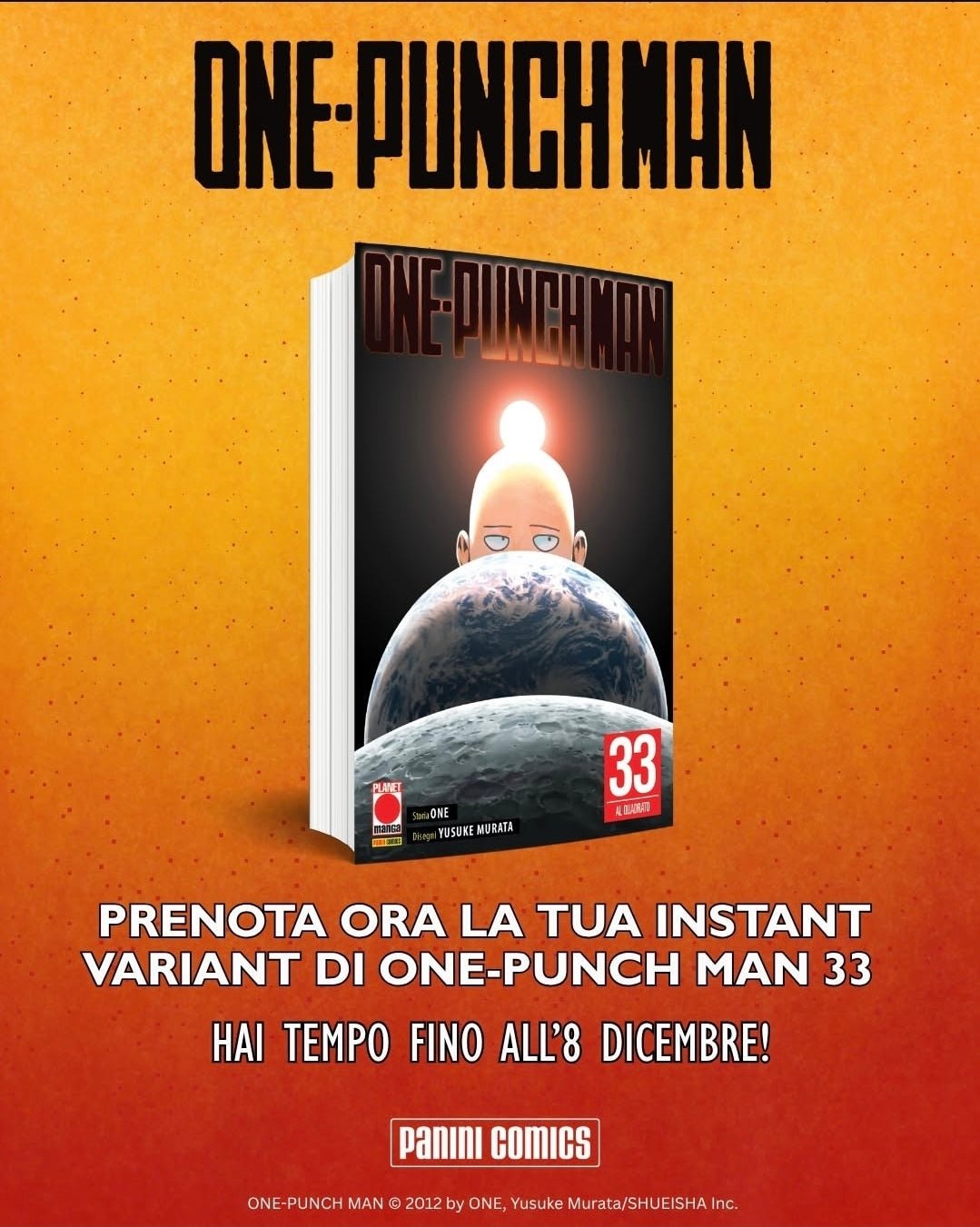 One Punch Man 33 Instant Variant Esclusiva Fumetterie e Panini - Manga Dreams