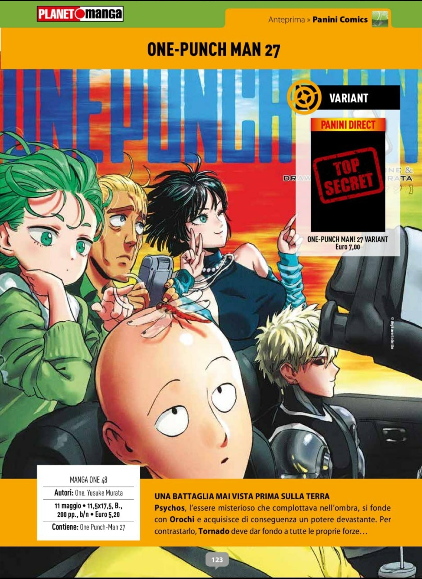 One Punch Man 27 Variant - Manga Dreams